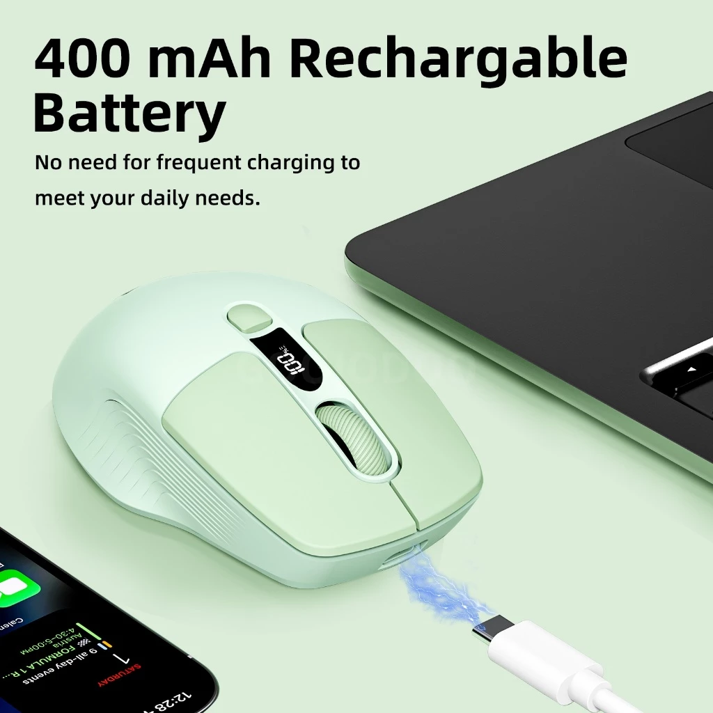 GOOJODOQ เมาส์ Triple Connectivity 2.4GHz Ergonomic thumbnail 9