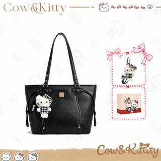 กระเป๋าโท้ทสีดำความจุขนาดใหญ่ Cow&Kitty สำหรับทุกโอกาส กระเป…