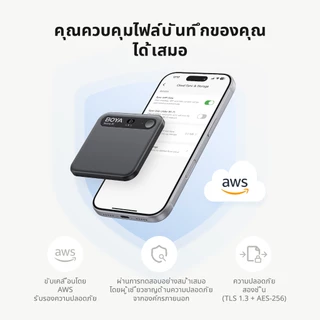 BOYA Notra AI Voice Recorder เครื่องบันทึกเสียง 64GB Mini พร้อมการบันทึกการโทรและ AI Trancription