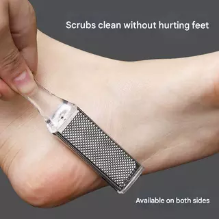 เท้า Exfoliating Scrub Rub Board สแตนเลสเท้า Dead Hard Skin Removal Calluses Remover สองด้านแบบพกพาฟุตขัดไฟล์ Exfoliating Pedicure เครื่องมือ 3 ด้าน