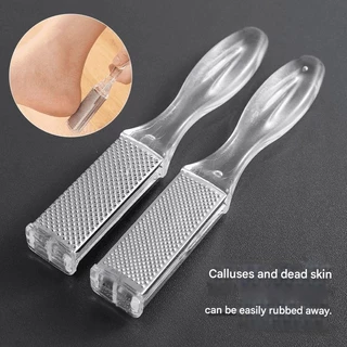 เท้า Exfoliating Scrub Rub Board สแตนเลสเท้า Dead Hard Skin Removal Calluses Remover สองด้านแบบพกพาฟุตขัดไฟล์ Exfoliating Pedicure เครื่องมือ 3 ด้าน