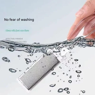 เท้า Exfoliating Scrub Rub Board สแตนเลสเท้า Dead Hard Skin Removal Calluses Remover สองด้านแบบพกพาฟุตขัดไฟล์ Exfoliating Pedicure เครื่องมือ 3 ด้าน