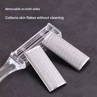 เท้า Exfoliating Scrub Rub Board สแตนเลสเท้า Dead Hard Skin Removal Calluses Remover สองด้านแบบพกพาฟุตขัดไฟล์ Exfoliating Pedicure เครื่องมือ 3 ด้าน