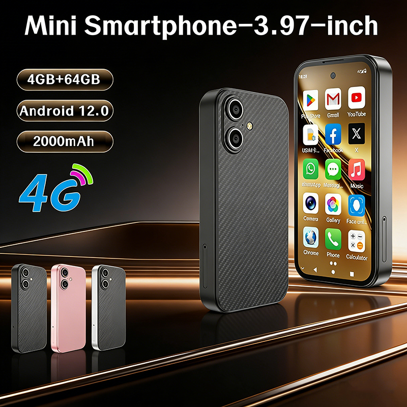 Q333 Mini 4G สมาร์ทโฟน 4GB + 64GB Android 12.0 4G เครือข่าย Google Play Store โทรศัพท์สํารองขนาดเล็ก