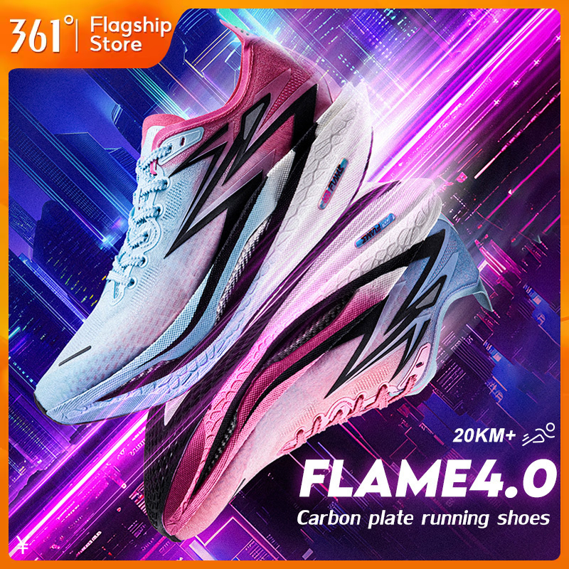 【361 Degrees】 Flame 4 ออกแบบมาสำหรับผู้หญิง ระบายอากาศได้ดีและตอบสนองได้ดีขณะวิ่ง 672512205