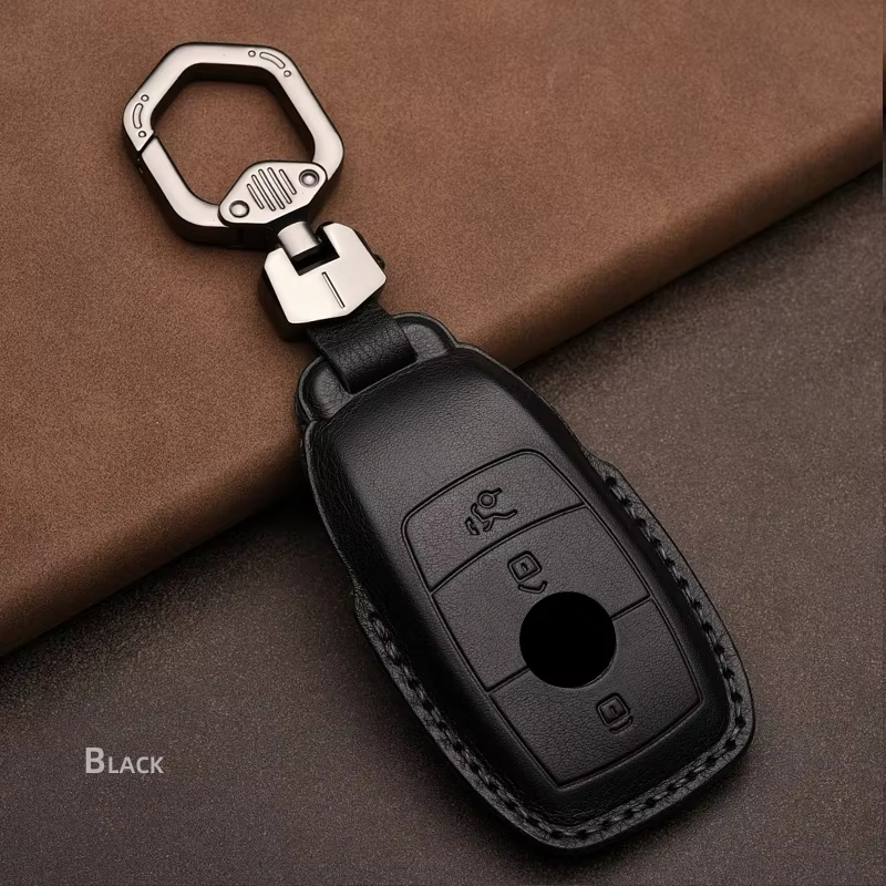 ของแท้หนังกุญแจรถสําหรับ Mercedes-Benz W203 W210 W211 Amg W204 CES Cls Clk Cla Slk Classe สมาร์ทรถพว
