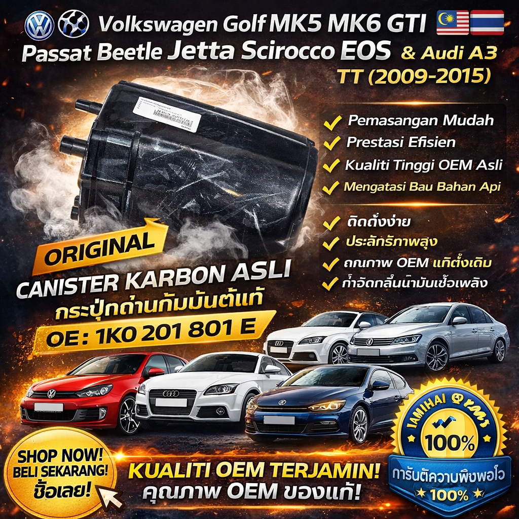 (ของแท้ 100%)lanche VOLKSWAGEN GOLF MK5 MK6 GTI PASSAT BEETLE JETTA SCIROCCO EOS AUDI A3  (2009-2015