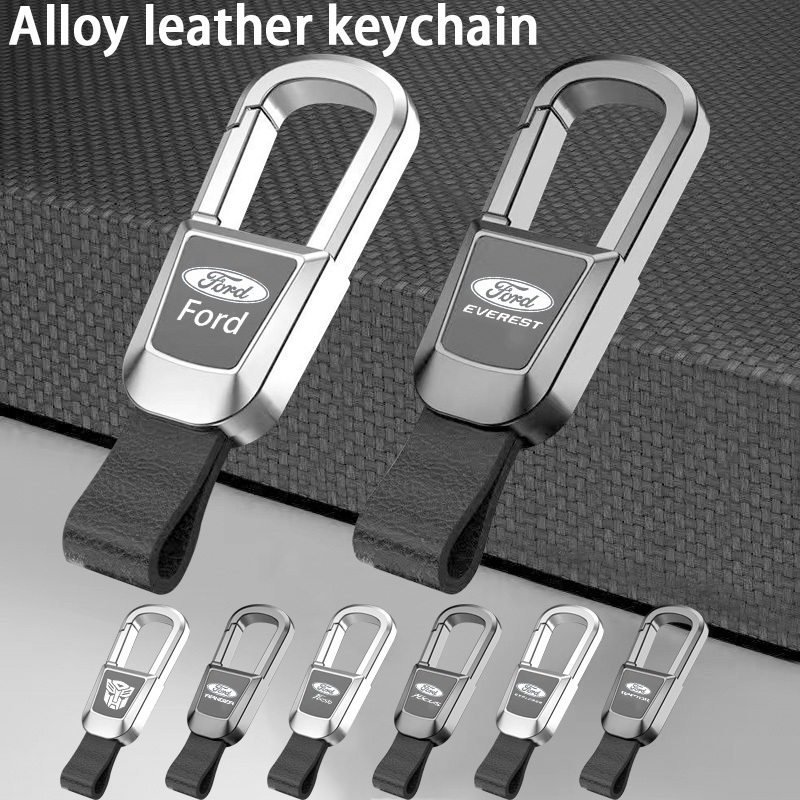 Ford Car โลหะผสมสังกะสีพวงกุญแจพวงกุญแจแขวนตกแต่ง high-end anti loss พวงกุญแจ Fiesta Ranger T6/T7/T8 Focus Territory Everest Ecosport Ka Focus Fusion