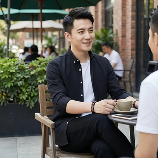 ผู้ชาย Slim Fit แขนยาว Oxford เสื้อลําลองเสื้อธุรกิจอย่างเป็นทางการ S-5XL Plus ขนาด