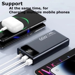 🚀【 รับประกัน 5 ปี】🎁ต้นฉบับต้นฉบับ 200,000mAh powerbank ชาร์จเร็วพร้อมอินเทอร์เฟซอินพุต USB3 4 พอร์ตเครื่องชาร์จแบบพกพา พาวเวอร์แบงค์ สายชาร์จ type c