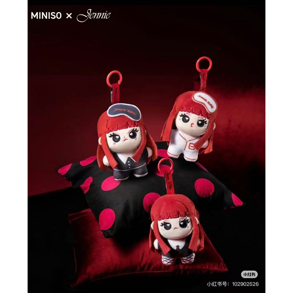 Miniso Jennie Ruby จี้ตุ๊กตาผ้าฝ้าย 9CM