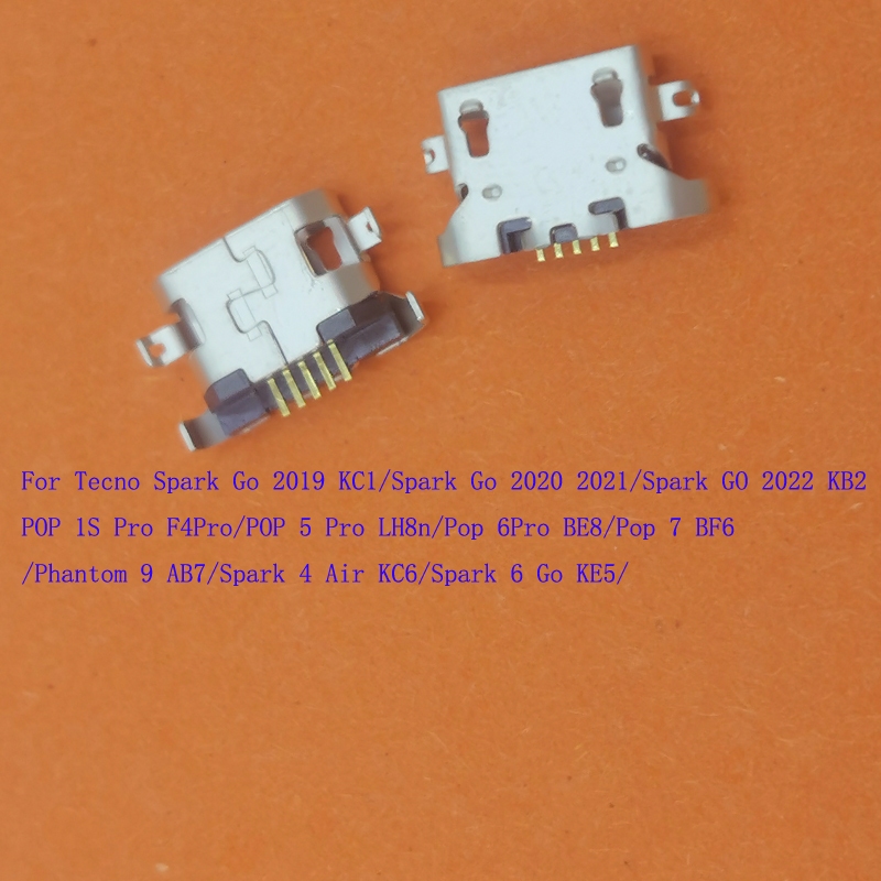 10-100Pcs ปลั๊กเชื่อมต่อ Usb สําหรับ Tecno POP 1S F4 5 6 Pro 7 Spark 6 Go 4 Air Phantom 9 ชาร์จแท่นช