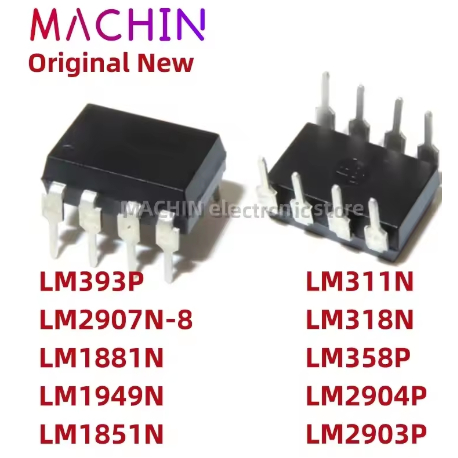 5PCS LM393P LM2907N-8 LM1881N LM1949N LM1851N LM311N DIP8 LM318N LM358P LM2904P LM2903P DIP-8 Nuevo 