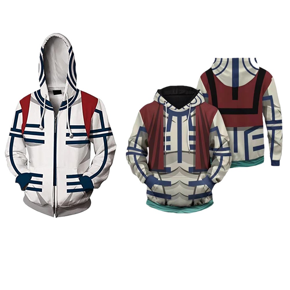 Demon Slayer Akaza Zipper Hoodie เสื้อกันหนาวพิมพ์ดิจิตอล