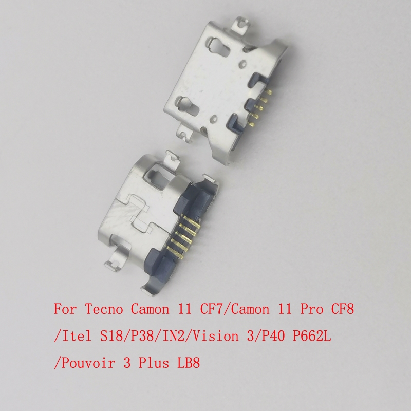 10-100Pcs ปลั๊กเชื่อมต่อ Usb สําหรับ Tecno Camon 11 Pro Pouvoir 3 Plus Itel S18 P38 IN2 Vision 3 P40