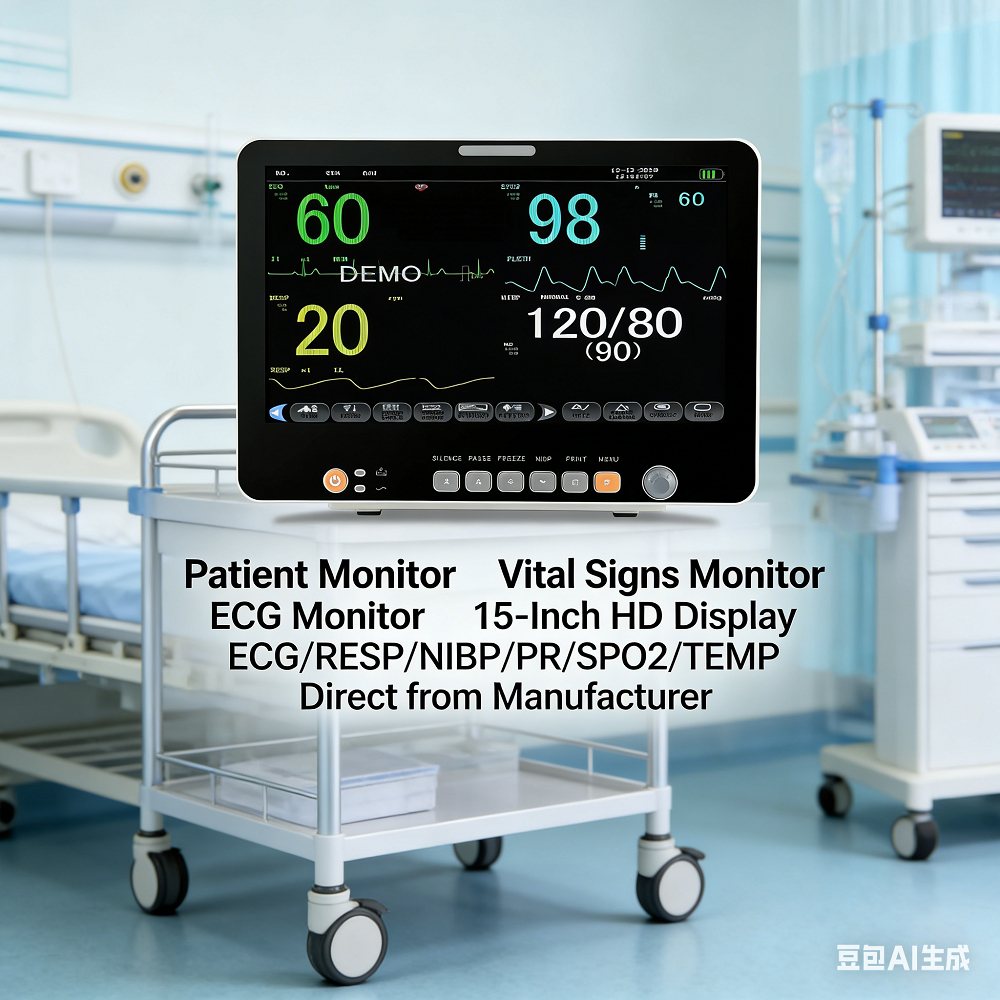 Medical 50 ซม.ความละเอียดสูง ECG Monitor Multi-Parameter Biological Body Symbol Monitor ผู้ป่วย Moni