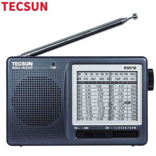 TECSUN R9012 เครื่องรับสัญญาณวิทยุ FM/MW/SW เครื่องรับสัญญาณวิทยุโลก 12 เส้น