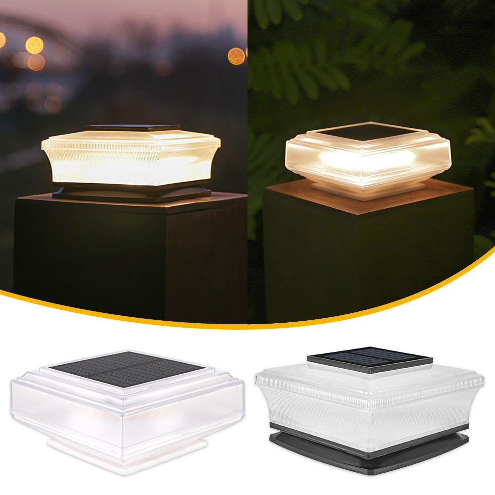 ไฟโพสต์พลังงานแสงอาทิตย์,IP65 โคมไฟเสากันน้ํากลางแจ้ง,ไฟ Led คอลัมน์สแควร์สําหรับลานผนังสวนลาน