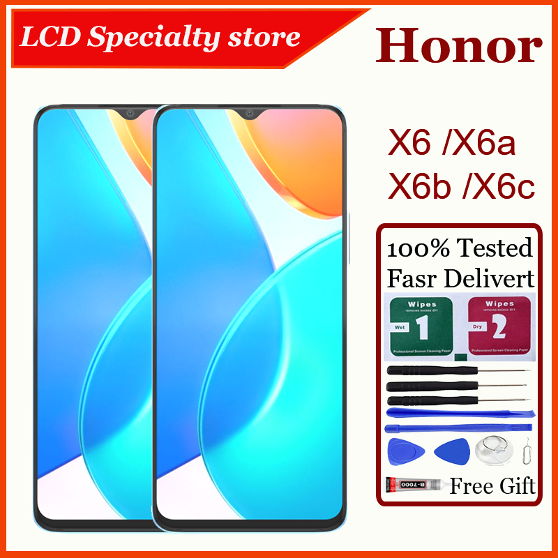 สําหรับ Honor X6 X6a X6b X6c จอแสดงผล LCD หน้าจอสัมผัสเปลี่ยน