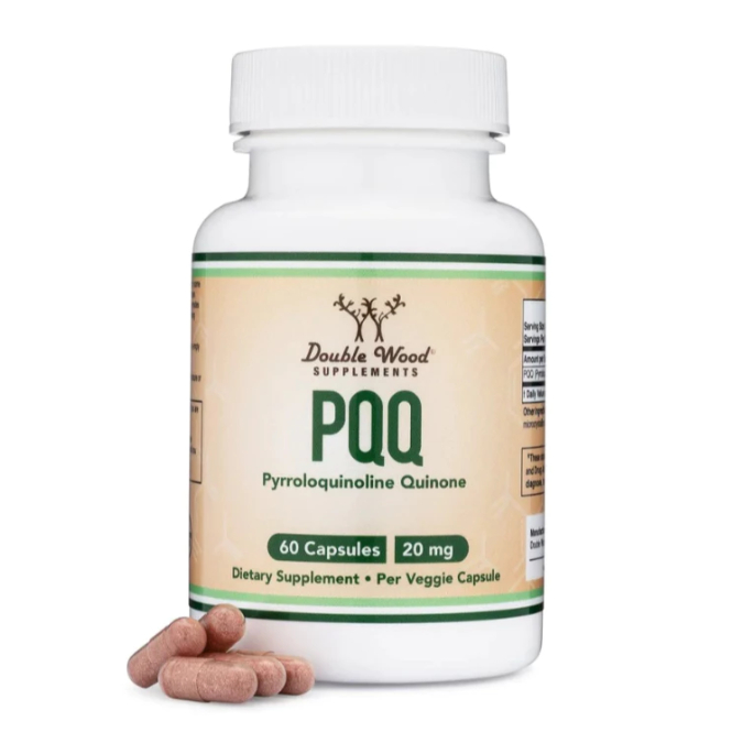 PQQ,Double Wood PQQ อาหารเสริม 20mg,ต่อต้านริ้วรอย,ป้องกันเสียงรบกวน,การป้องกันหลอดเลือด,เสริมภูมิคุ