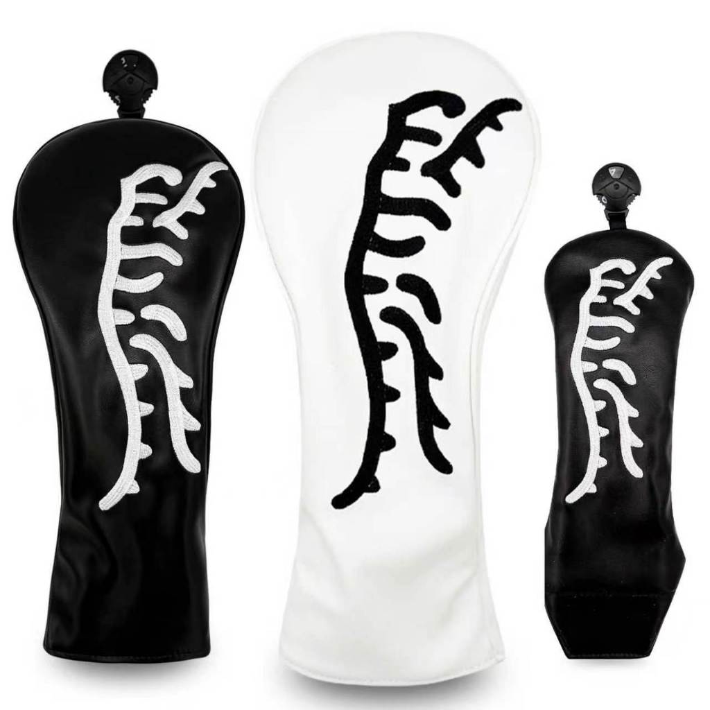 cover ไม้กอล์ฟ Tiger Golf Head Cover Fit Driver Fairway Wood Hybrid Club Head Protective Cover 1 /3 /UT