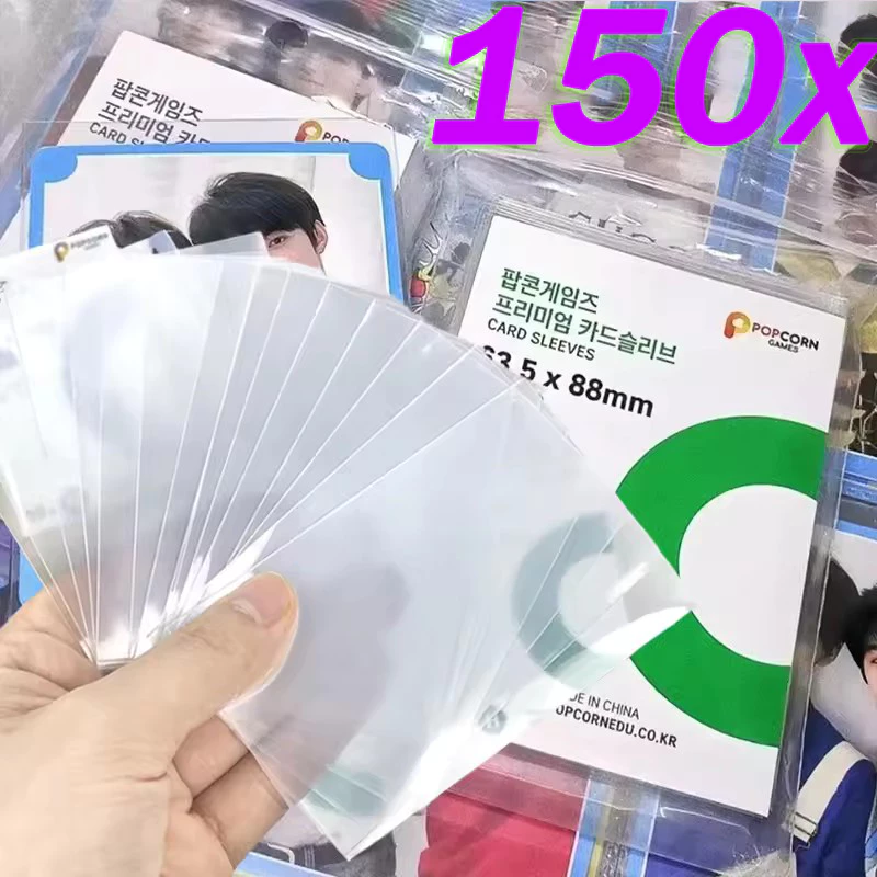 50/150/250 ชิ้นปลอกการ์ดเบสบอลแบบนุ่ม / ปลอกป้องกันการ์ดพลาสติก / ปลอกการ์ดรูปถ่าย เคป๊อป ใส