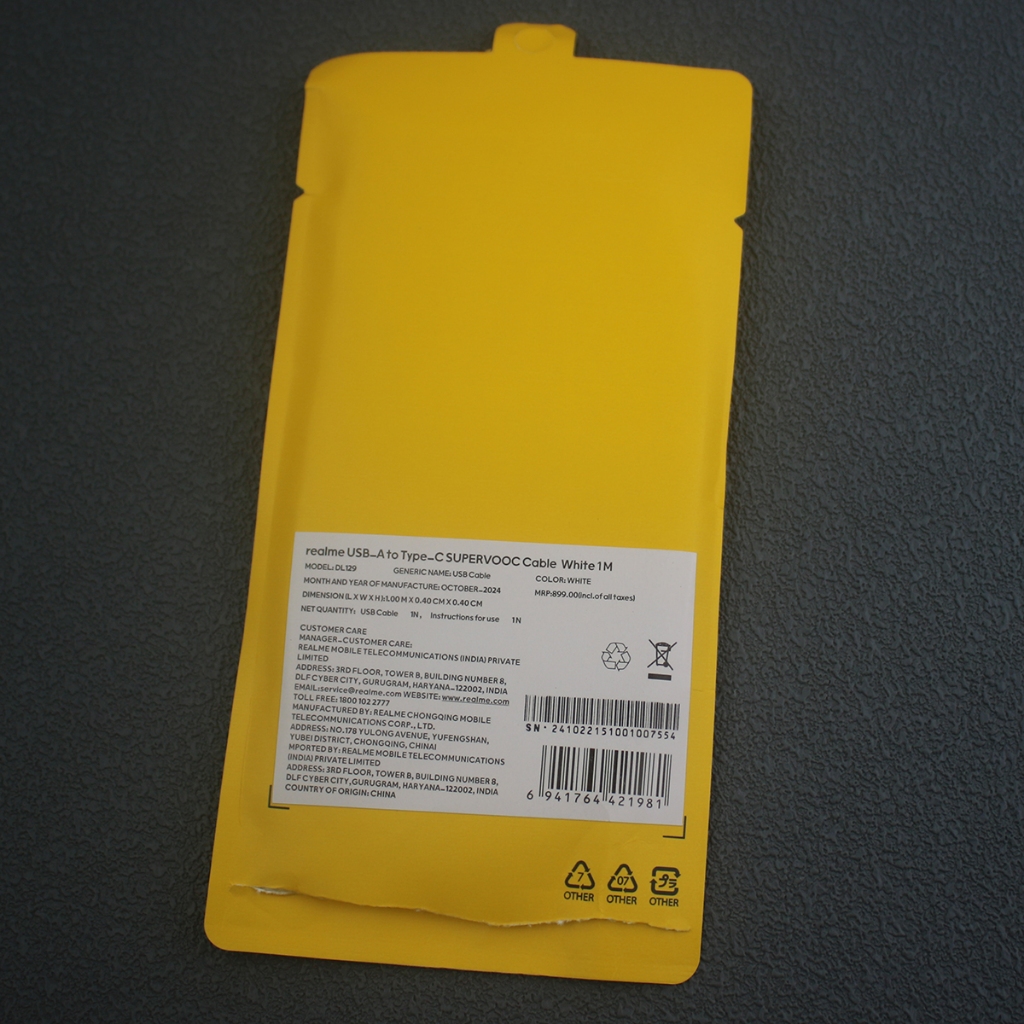 Relame 120W 100W 80W SuperVooc 12A สาย USB A ประเภท C Fast ชาร์จสายไฟ 1M สําหรับ Realme 16 15 13 14 