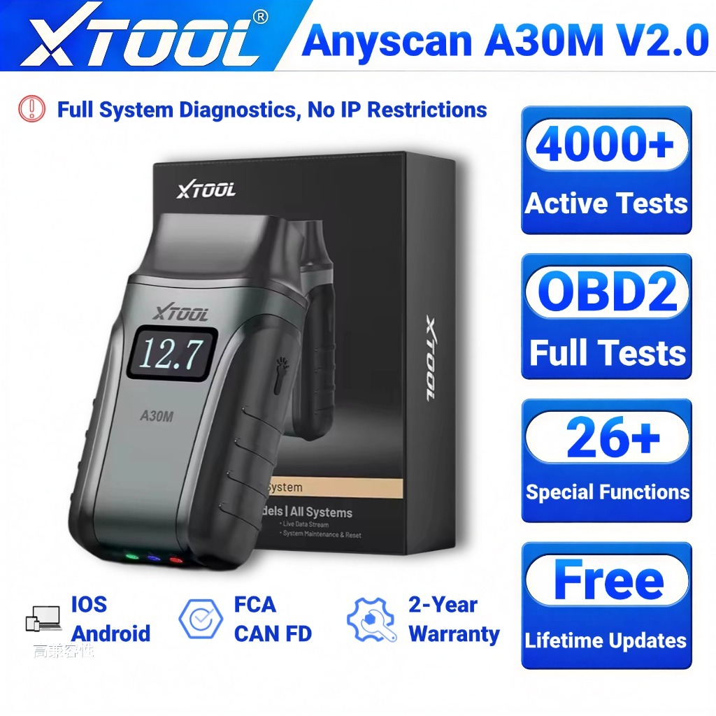 [อัปเดตฟรี] XTOOL A30M A30D เครื่องสแกนโค้ด OBD2 รถยนต์ Bidirectional การวินิจฉัยระบบแบบเต็มรูปแบบ 2