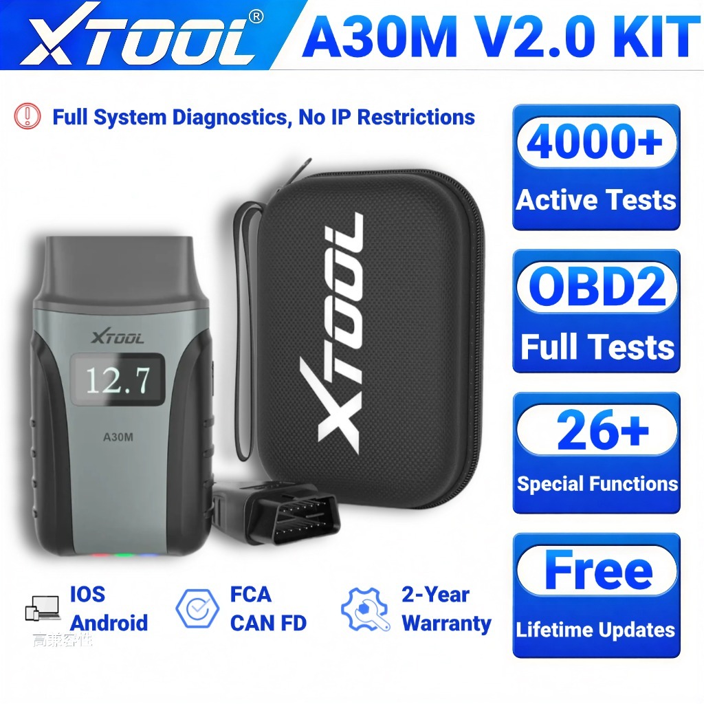 FREE UPDATES XTOOL A30M ชุด OBD2 เครื่องสแกนเนอร์ Bidirectional Full System Diagnostic 26 รีเซ็ต CAN