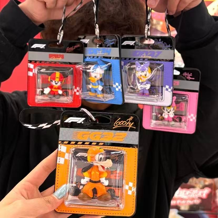MINISO Mickey F1 Speedy life Pendant Blind Box Racing Car Keychain