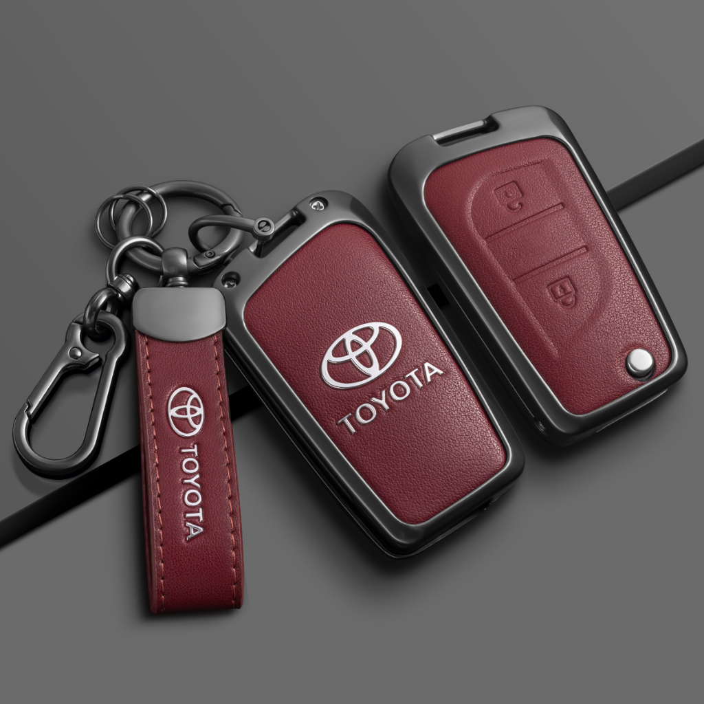 Flip กุญแจรถ Fob ฝาครอบกรณีพวงกุญแจสําหรับ Toyota Fortuner Hilux Revo Vigo Innova Kijang Aygo Corolla Altis CHR RAV4 ผู้ถือระยะไกลรถอุปกรณ์เสริม