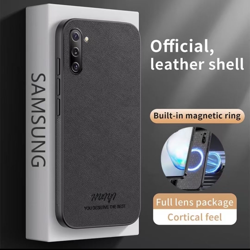 ปลอกแม่เหล็กหนังแท้สําหรับ SAMSUNG Note20plus 20 10pro 9 8 F15 M55 A05 A06 A07 A13 A14 A16 A17 A71 A