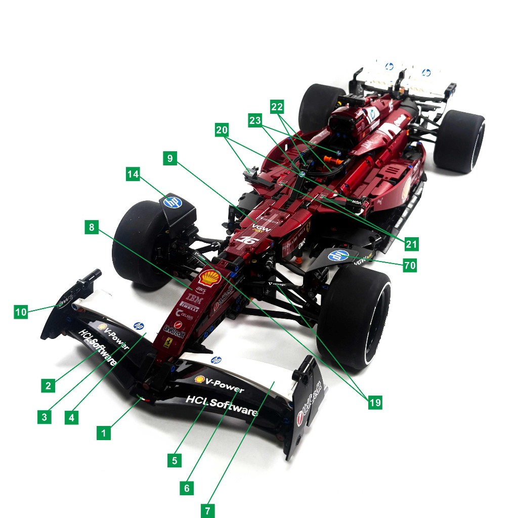 สติ๊กเกอร์สั่งทําพิเศษสําหรับ MK6024 Ferrari SF-25 เฉพาะสติ๊กเกอร์ ราคา ถูกที่สุด ดีลบีเคเค แกลเลอรีภาพที่ 6