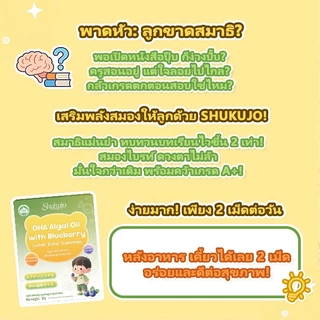 Shukujo ลูกอมกัมมี่ DHA ลูทีนสำหรับเด็กจาก Shukujo - ช่วยเพิ่มสมาธิ - ปกป้องสมอง