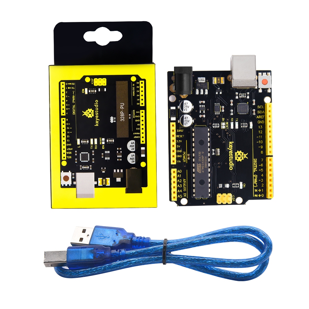 บอร์ดพัฒนา Keyestudio V4.0 สําหรับ Arduino Uno R3