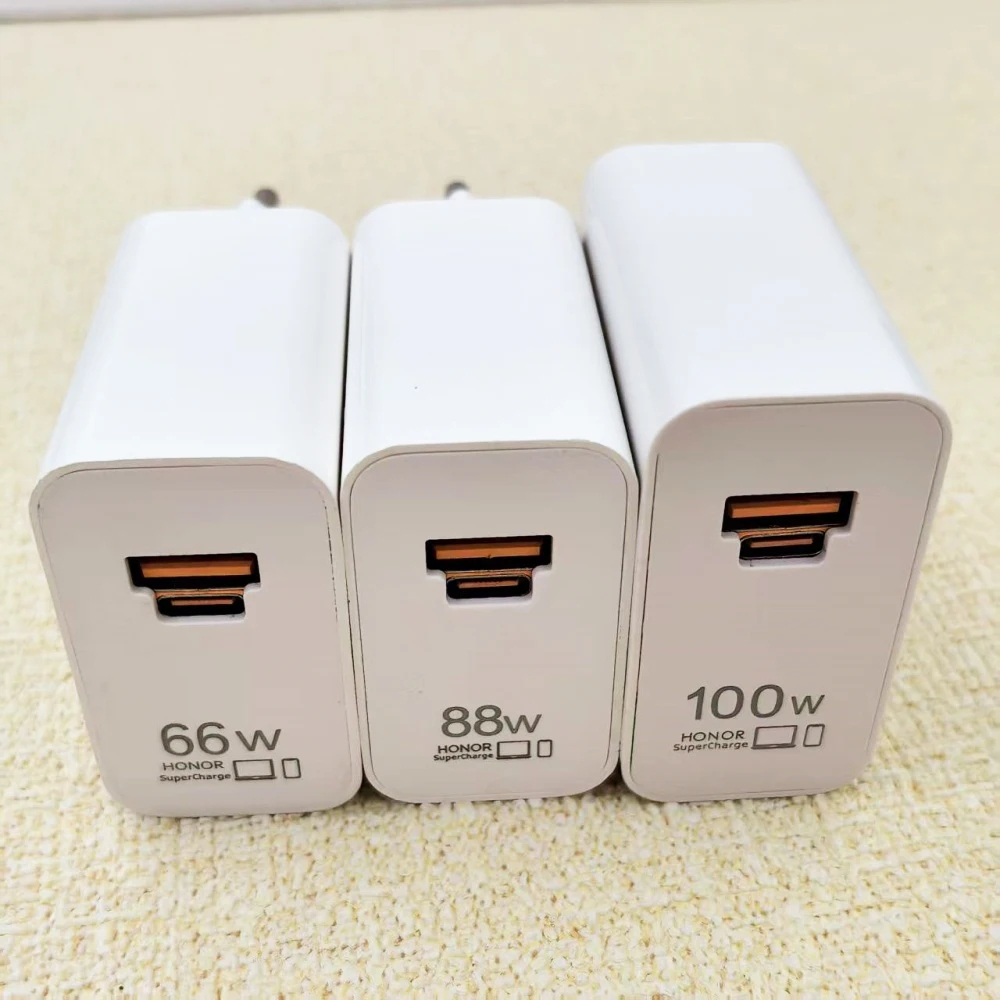 Honor Fast Charger EU Max 100W/88W/66W SuperCharge PD/QC 3.0 Dual Port Quick Charge สําหรับ Magicboo
