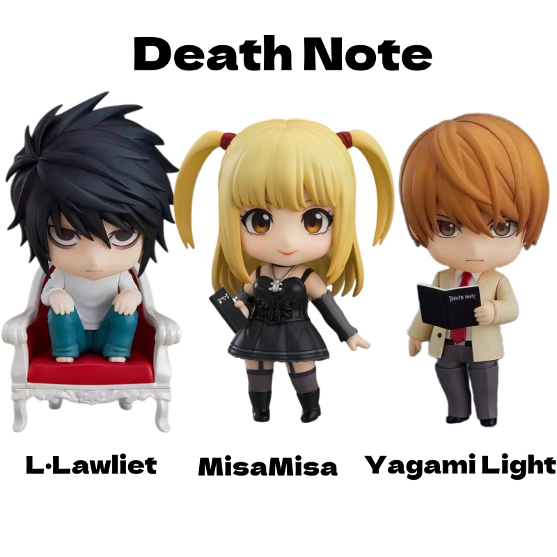10 ซม. DEATH NOTE Nendoroid Yagami Light/L·Lawliet/Misa 2.0 Killer Mini PVC Action Figure ของเล่น
