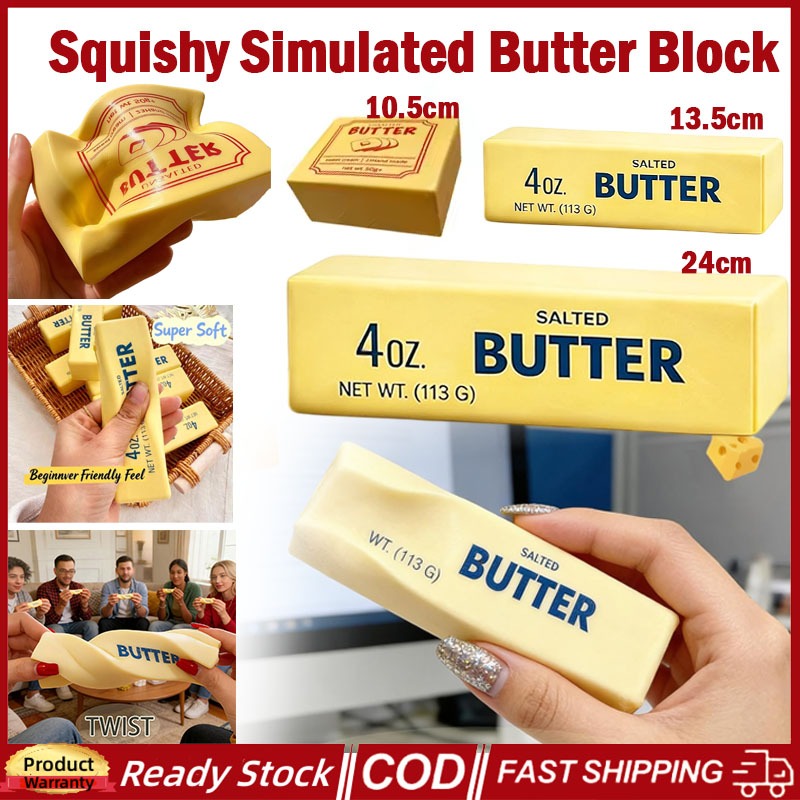 🚀ประเทศไทย🚀 ของเล่นสกุชชี่ Butter Stick, Soft Slow Rebound Sensory Fidget, ของเล่นบีบบรรเทาความเครียดสําหรับเด็กผู้ใหญ่, ความวิตกกังวล ADHD ออทิสติกของขวัญ