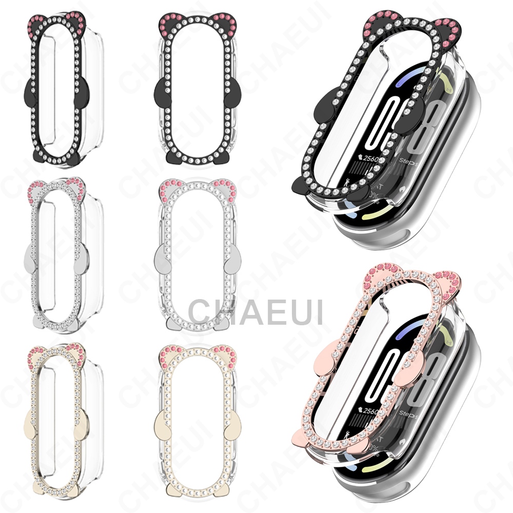 ป้องกันหน้าจอครึ่งฝาครอบ พีซี กรณีกรอบอุปกรณ์เสริมสําหรับ Xiaomi Smart Band 10 9 8