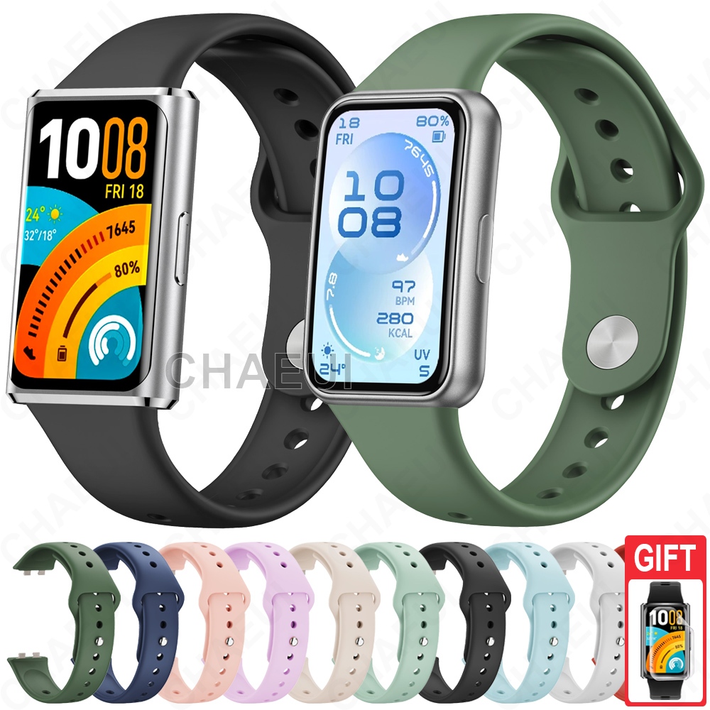 สายรัดซิลิโคนห่วงสร้อยข้อมือสายรัดข้อมืออุปกรณ์เสริมสําหรับ Huawei Band 11 Pro 10 9 8