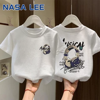 【จัดส่งในวันเดียวกัน】กางเกงขาสั้นลำลองสีดำ NASA แบรนด์ดัง สำหรับเด็ก ฤดูร้อน ดีไซน์ทันสมัย ลายหูฟังสไตล์อเมริกัน เหมาะสำหรับเด็กชายและเด็กหญิง