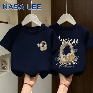【จัดส่งในวันเดียวกัน】กางเกงขาสั้นลำลองสีดำ NASA แบรนด์ดัง สำหรับเด็ก ฤดูร้อน ดีไซน์ทันสมัย ลายหูฟังสไตล์อเมริกัน เหมาะสำหรับเด็กชายและเด็กหญิง