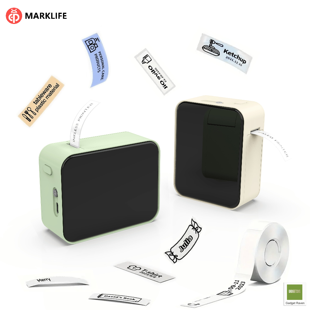 Marklife P15 Label Maker เครื่องพิมพ์ฉลากสติ๊กเกอร์แบบพกพาการพิมพ์บลูทูธเครื่องพิมพ์ความร้อนขนาดเล็ก