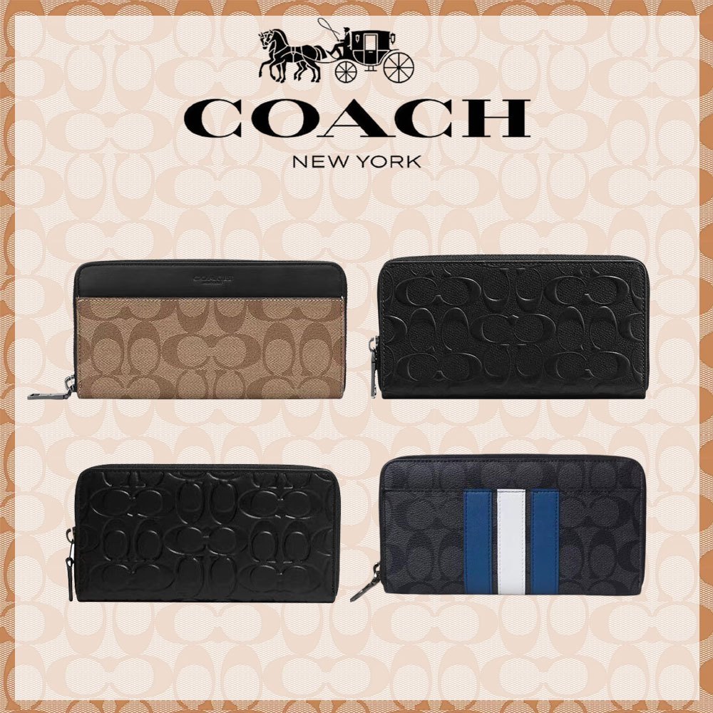 Còách ผู้ชายคลาสสิกกระเป๋าสตางค์ยาว12ช่องเสียบการ์ดกระเป๋า รหัส