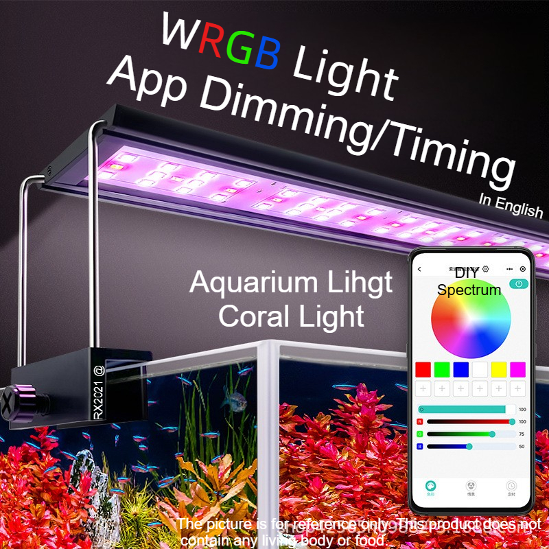 App Dimming Timing Wrgb โคมไฟน้ํา Aquarium Light Fish Tank Light Professional อัจฉริยะ Dimming Timin