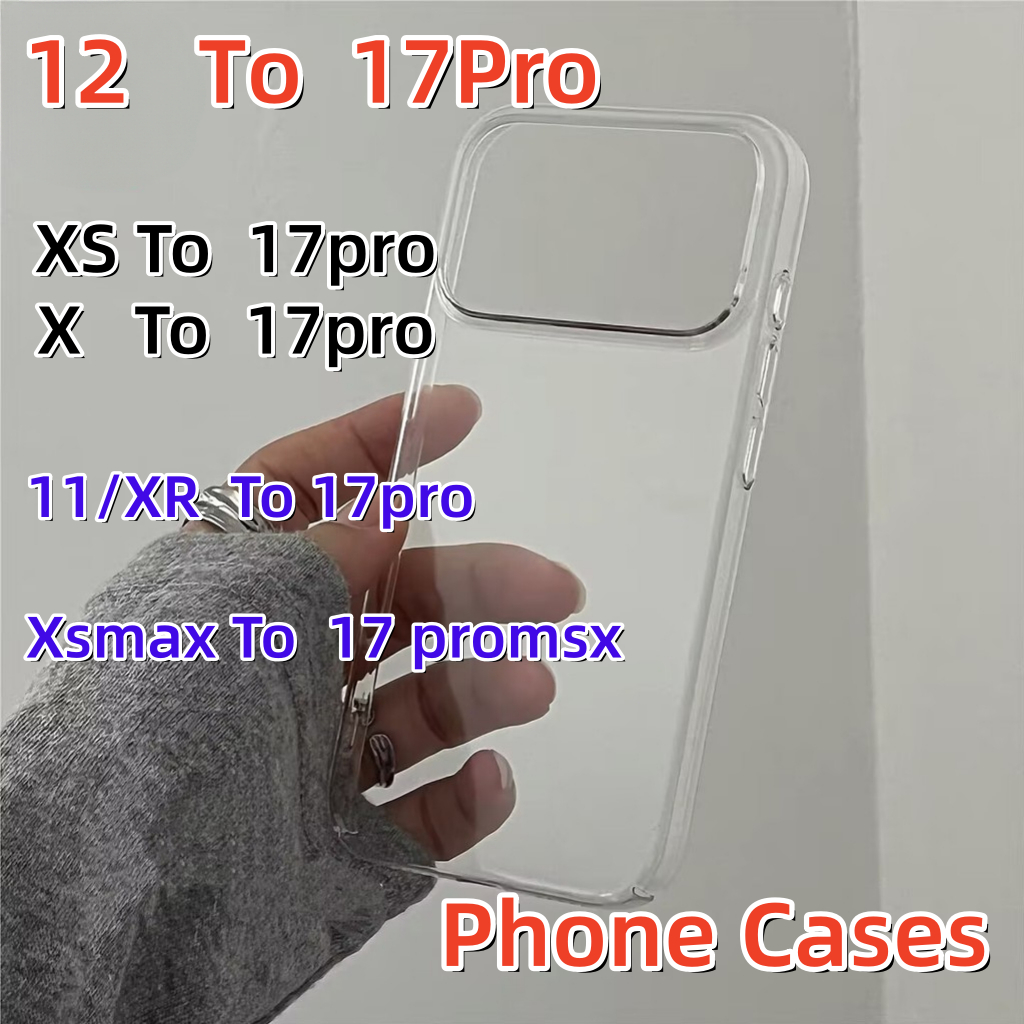 เคสโทรศัพท์สําหรับ DIY 12 ถึง 17pro ฝาครอบ,XR/11 ถึง 17Pro Caser/Xsmax ถึง 17ProMax ป้องกันปกหลัง