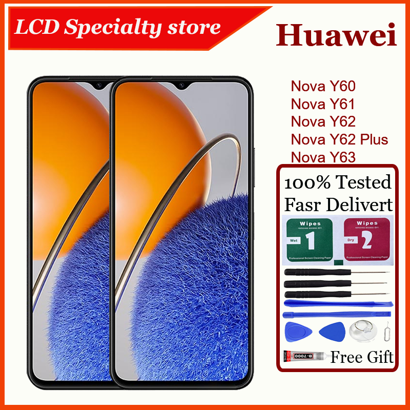 สําหรับ Huawei Nova Y60 Nova Y61 Nova Y62 Nova Y62 Plus Nova Y63 จอแสดงผล LCD หน้าจอสัมผัสพร้อมการเป