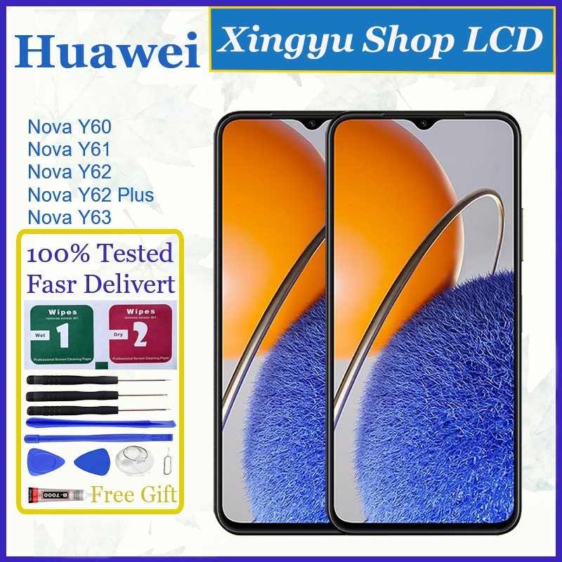Original สําหรับ Huawei Nova Y60 Nova Y61 Nova Y62 Nova Y62 Plus Nova Y63 จอแสดงผล LCD หน้าจอสัมผัสพ