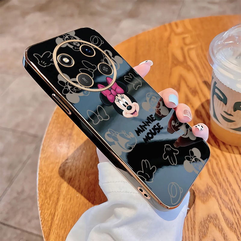 Honor X9d X9C X9b X9a 5G Capa Casing Cartoon Minnie Mobile Case Cute Straight Edge Full Camera Prote