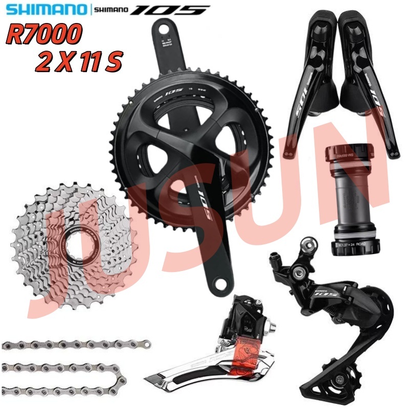 SHIMANO 105 R7000 Groupset 2x11 ความเร็วดิสก์เบรก Derailleurs Shifter จักรยานเสือหมอบชุดดิสก์เบรกกล 